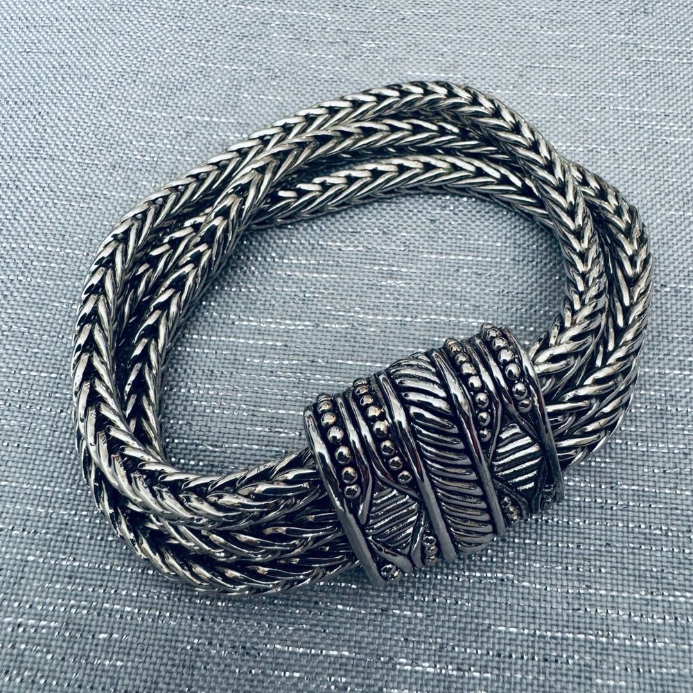 Silver Rope Magnetic Bracelet